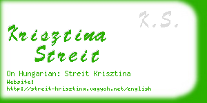 krisztina streit business card